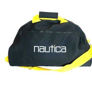 Nautica Canvas Duffle Bag Gear Or Travel Large Shoulder Strap Zip Close 20 X 13.